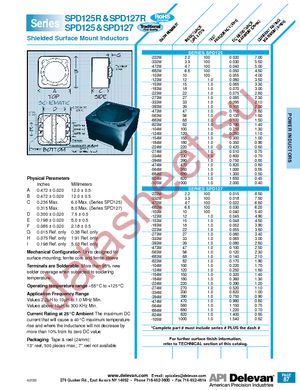 SPD125R-104M datasheet  